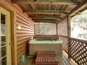 MEDICINE MAN is a COZY log cabin with hot tub, mountain view, and pool table!
