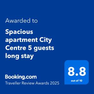 Spacious 2BR 2BA Apartment City Centre Sleeps 5