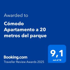 Cómodo Apartamento a 20 metros del parque