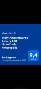 NEW AmazingLarge Luxury 4BR Suite1min toAcropolis