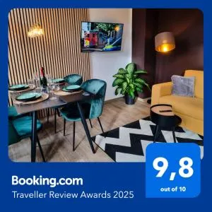 maremar - Design Maisonette Altstadt - 4 Pers - 57qm - Luxus Boxspringbett - Küche - Arbeitsplatz - privater Parkplatz - Langenwetzendorf