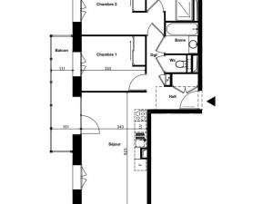 Appartements Appartement neuf 3 pieces, vue piste, parking couvert - FR-1-291-1026 : photos des chambres