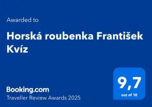 Horská roubenka František Kvíz - Rudolfsthal