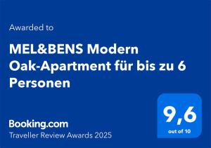 MEL&BENS Modern Oak-Apartments für bis zu 12 Personen