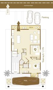 Two-Bedroom Townhouse room in Bungalow Beach Resort