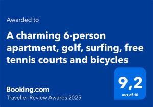 Golf, kitesurf, tennis, paddle, free bicycles - Apartment Andalusia