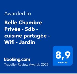 Maisons d'hotes Belle Chambre Privee - Salle de bain - Jardin - Wifi - : photos des chambres