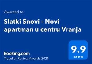 Slatki Snovi - Novi apartman u centru Vranja