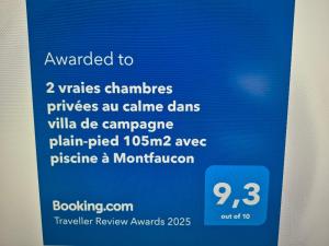 2 vraies chambres privées chez l habitant au calme dans villa de campagne plain-pied 105m2 avec piscine à Montfaucon