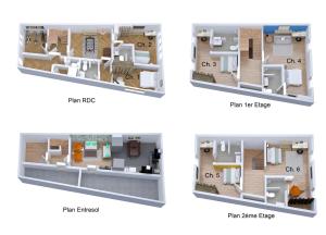 Le Relais de la Poste Roubaix 6ch 6 sdb, 12 pers Centre Fibre