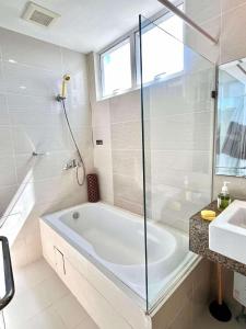 Mactan Newtown condo free pool with private beach access