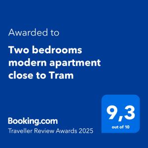 Appartements Two bedrooms modern apartment close to Tram : photos des chambres