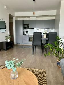 Two rooms with city views