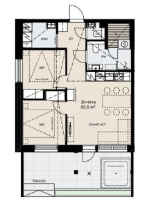 Brand New Luxury 2BR Apartment with Sauna and Outdoor Jacuzzi in the Center of Levi