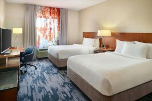 Queen Room with Two Queen Beds and Roll-in Shower - Mobility and Hearing Accessible room in Fairfield Inn & Suites by Marriott Jackson