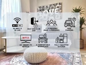 STAYaWHILE Apartment COMFORT nähe Herzzentrum, Bali Therme, Kurpark GOP, free Parking, Netflix, Boxspringbett, neues Duschbad