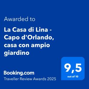 La Casa di Lina - Capo dOrlando, casa con ampio giardino