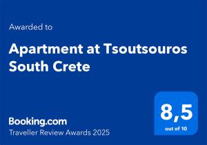 Apartment at Tsoutsouros South Crete