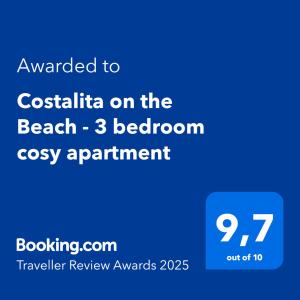 Costalita on the Beach - 3 bedroom cosy apartment