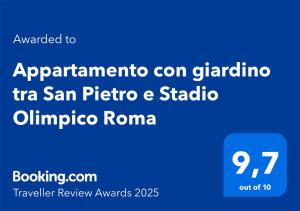 Appartamento con giardino tra San Pietro e Stadio Olimpico Roma