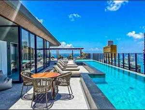 Lindo Studio de Alto padrão no Corredor da vitória com Cozinha Completa, Piscina e Academia no Rooftop, Lavanderia e Minimercado