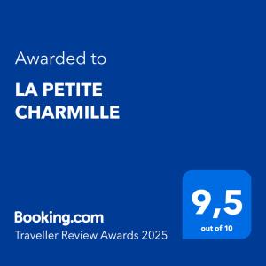 Maisons de vacances LA PETITE CHARMILLE : Maison 1 Chambre