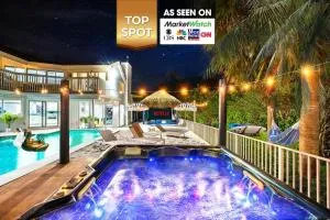 Beachfront Oasis w Htd Pool Cinema Game-Room Tiki - Lighthouse Point