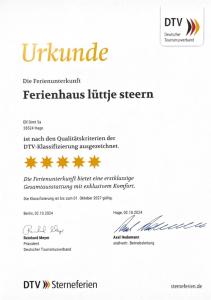 Ferienhaus Lüttje Steern 5 Sterne