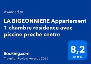 Appartements LA BIGEONNIERE Appartement 1 chambre residence avec piscine proche centre : Appartement 1 Chambre