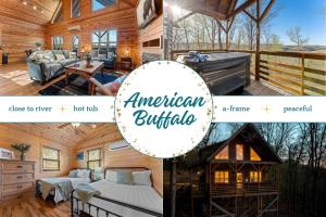 Cabin 5 Mtn View Cabin Near River with Hot Tub and Fire Pit