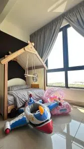 New l Seaview l Bali Residence l Kids Tent l 8 pax l Water Theme Park l Netflix - Tranquerah