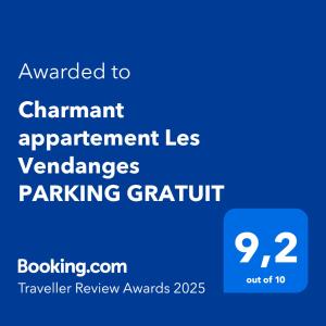 Appartements Appartement Les Vendanges Parking prive Gites1596 : photos des chambres