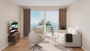 Visionary Hospitality Embrach, Zürich - Premium Apartments with Free Parking, Washer, Kitchen, Rooftop, Coworking-Space, 15' Airport - Bülach