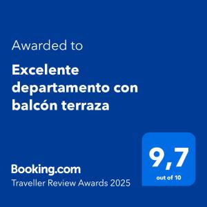 Excelente departamento con balcón terraza