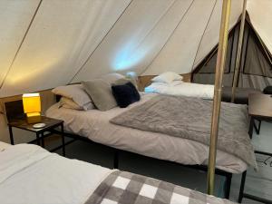 Cozy Hot Tent with Log Burner & Hot Tub Right Tent