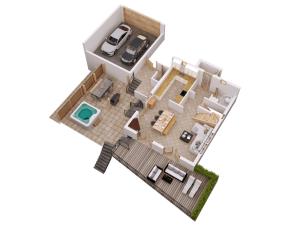 4BDR Alpine Chalet with Game room and Sunny terrace