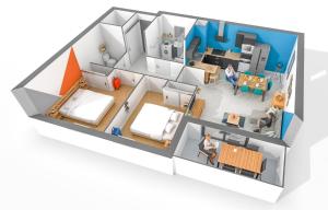 Appartements Le Beluga XL - Confort et proximite Airbus : photos des chambres