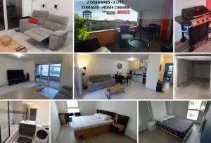 Le Barbusse LYON-T3-Garage-Terrasse-3 lits-Home Cinema - 圣热尼拉瓦勒