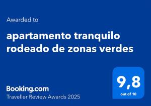 apartamento tranquilo rodeado de zonas verdes