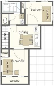 2LDK Quiet area Free parking space 6min from station