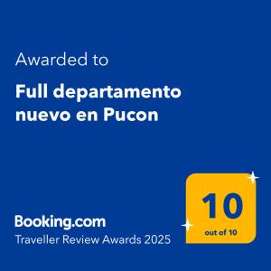 Full departamento nuevo en Pucon