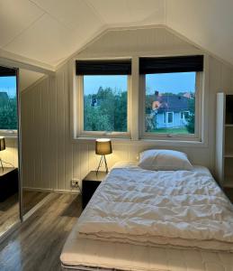 Moderne villa med badstu og privat parkering med el lader