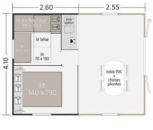 Campings Chalet 4 etoiles - Piscine - ccafdif : photos des chambres