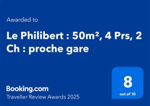 Appartements Le Philibert : 50m², 4 Prs, 2 Ch : proche gare : Appartement 2 Chambres