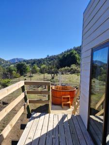 Oasis in the mountain, Quebrada Alvarado, Olmué