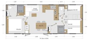 Campings Chalet 4 etoiles - Piscine - ccafdif : photos des chambres