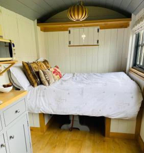 Luxury shepherd hut on rare breed smallholding