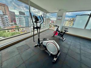 Modern downtown apartment with gym and view
