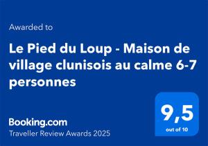 Maisons de vacances Le Pied du Loup - gite proche Cluny au calme 6-7 personnes : photos des chambres