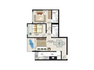 Apartamento Completo - 2 quartos